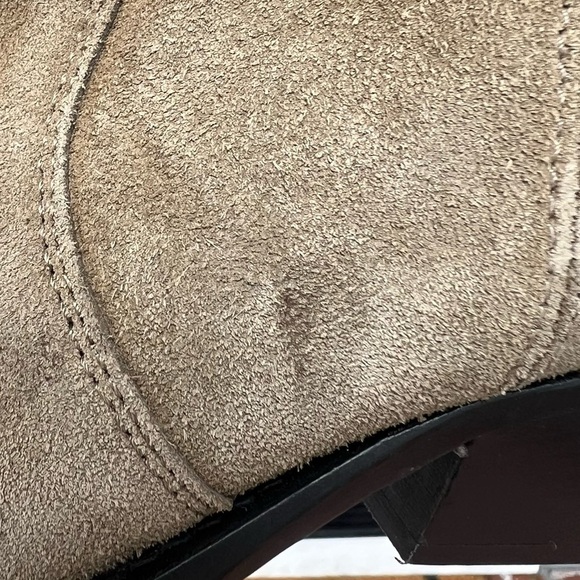 Isabel Marant Denvee Suede Knee High Boots Western Burnished Toe Taupe EU 38 - Picture 16 of 16